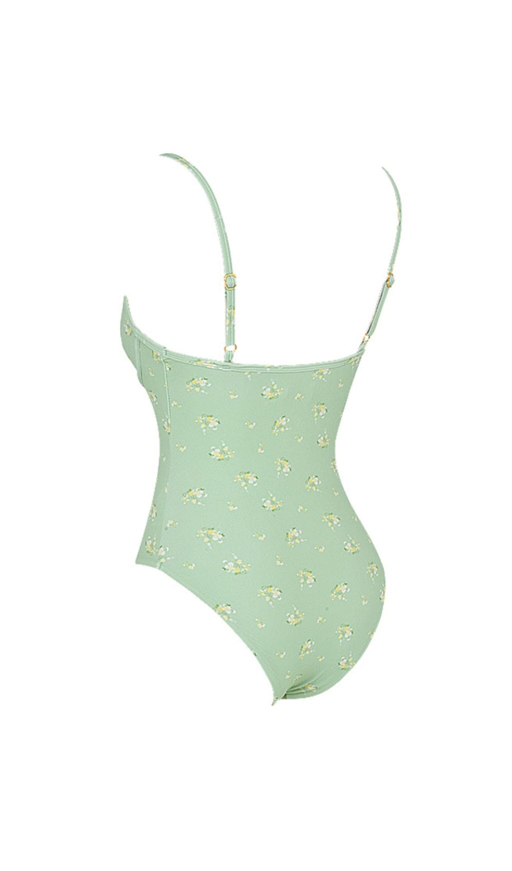 OLIVE FLORAL PRINT UNDERWIRED SWIMSUIT styleofcb 