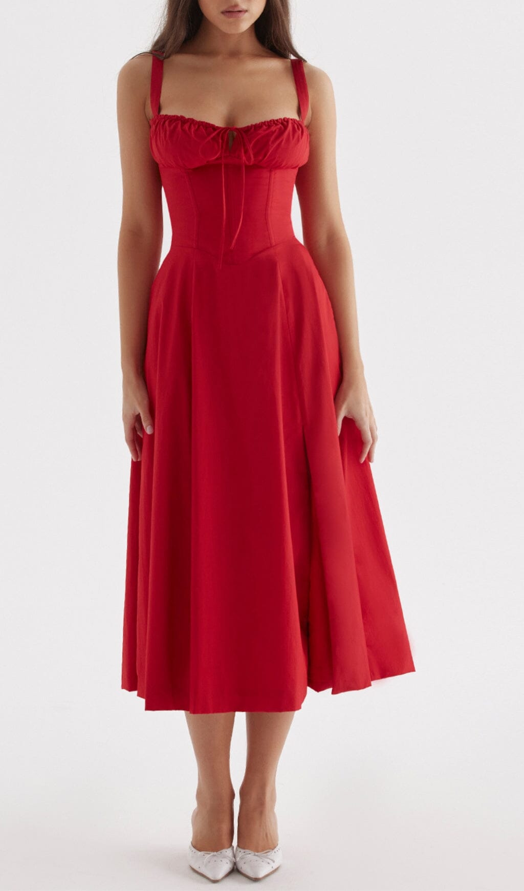 RED ROSE BUSTIER SUNDRESS styleofcb 