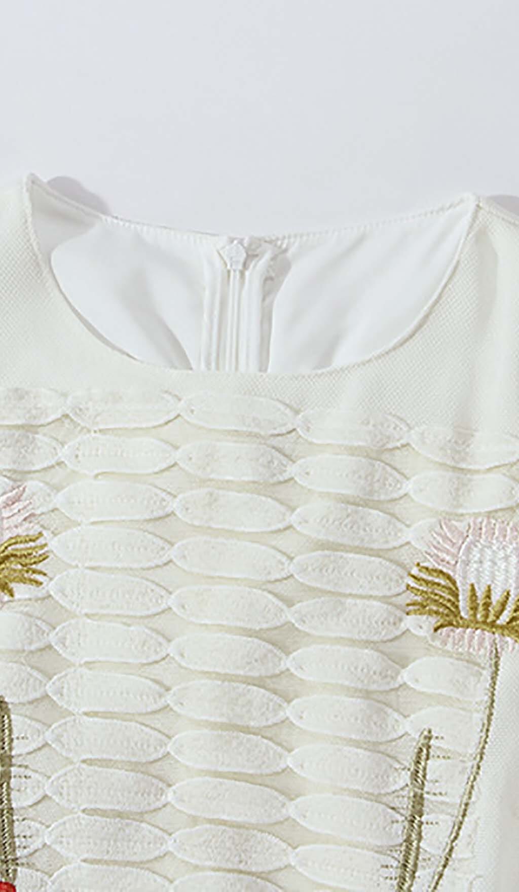 A-LINE SMOCKED MINI DRESSES IN WHITE DRESS STYLE OF CB 