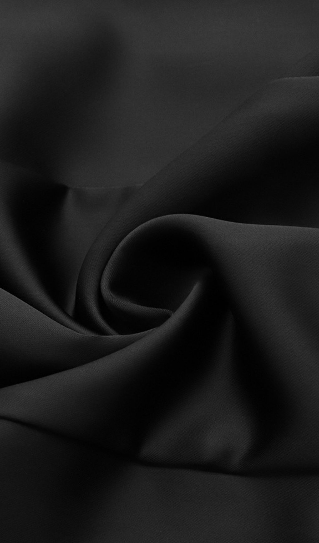 BLACK SATIN RUFFLE STRAPLESS DRESS ohmogo 