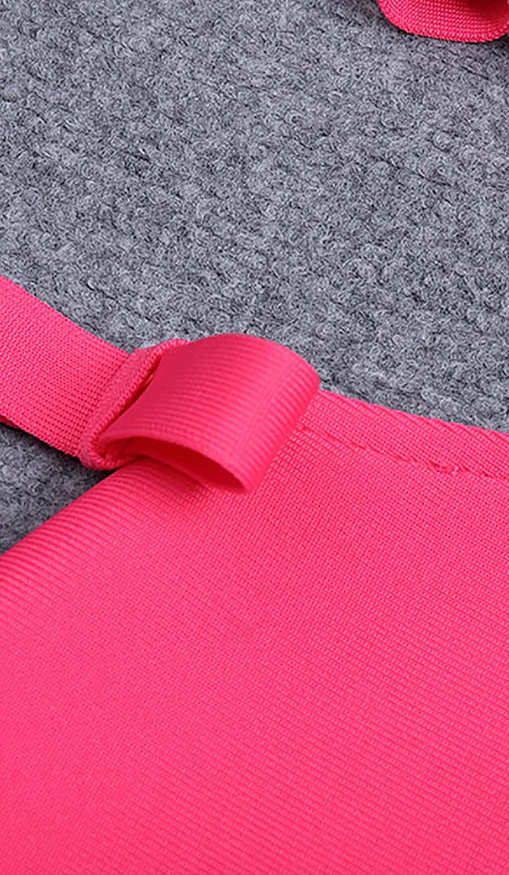 CUT-OUT STRAPPY MIDI DRESS IN PINK DRESS sis label 