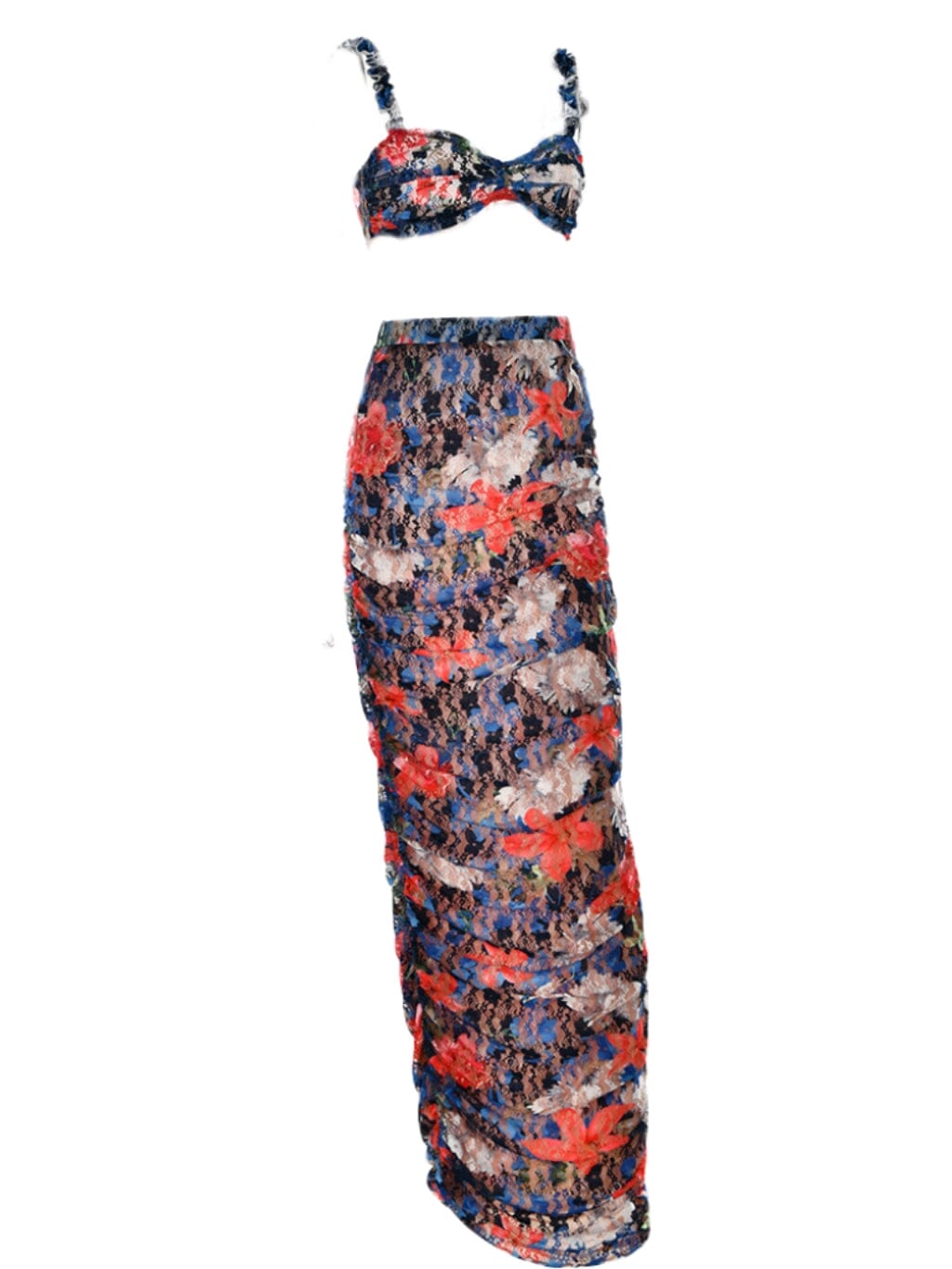 LACE PLUNGE SKIRT SET Sets styleofcb 