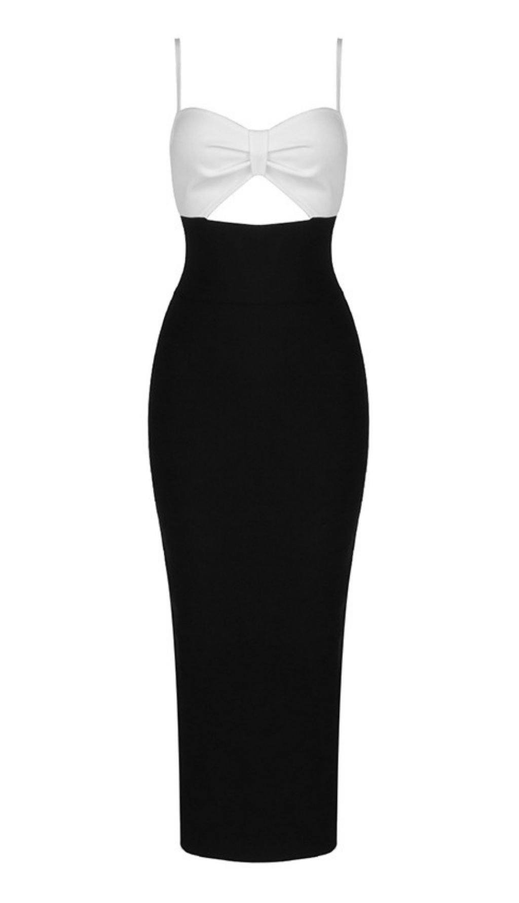 HOLLOW BANDAGE DRESS - BLUE ohmogo Mixed XS 