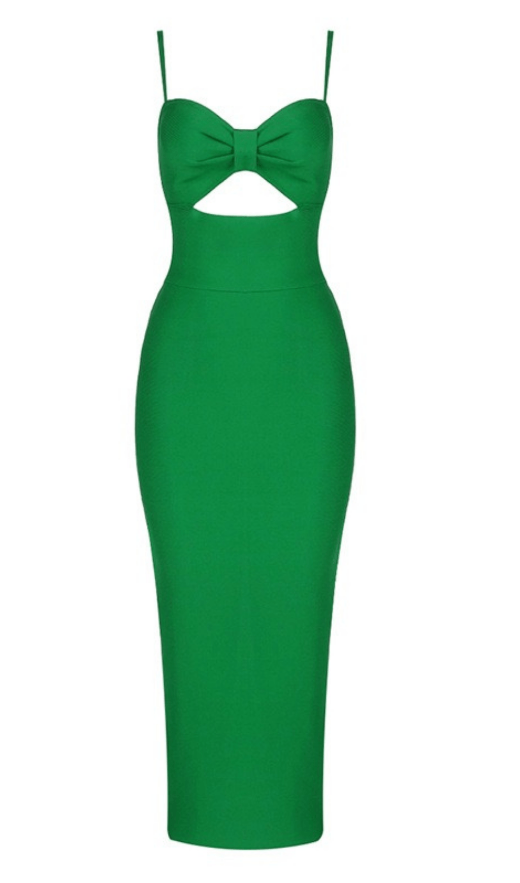 HOLLOW BANDAGE DRESS - BLUE ohmogo Green XS 