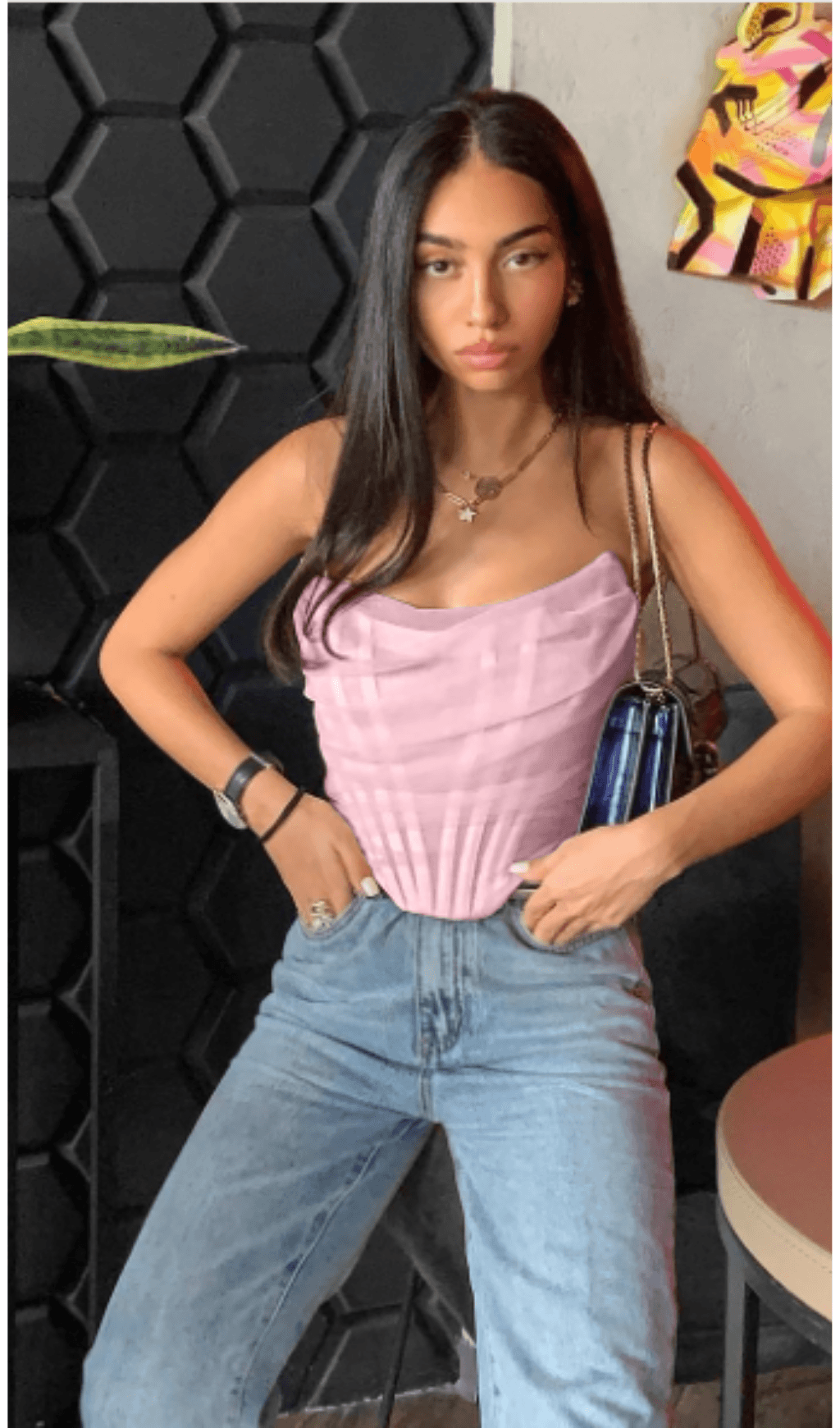 Herringbone mesh corset styleofcb 