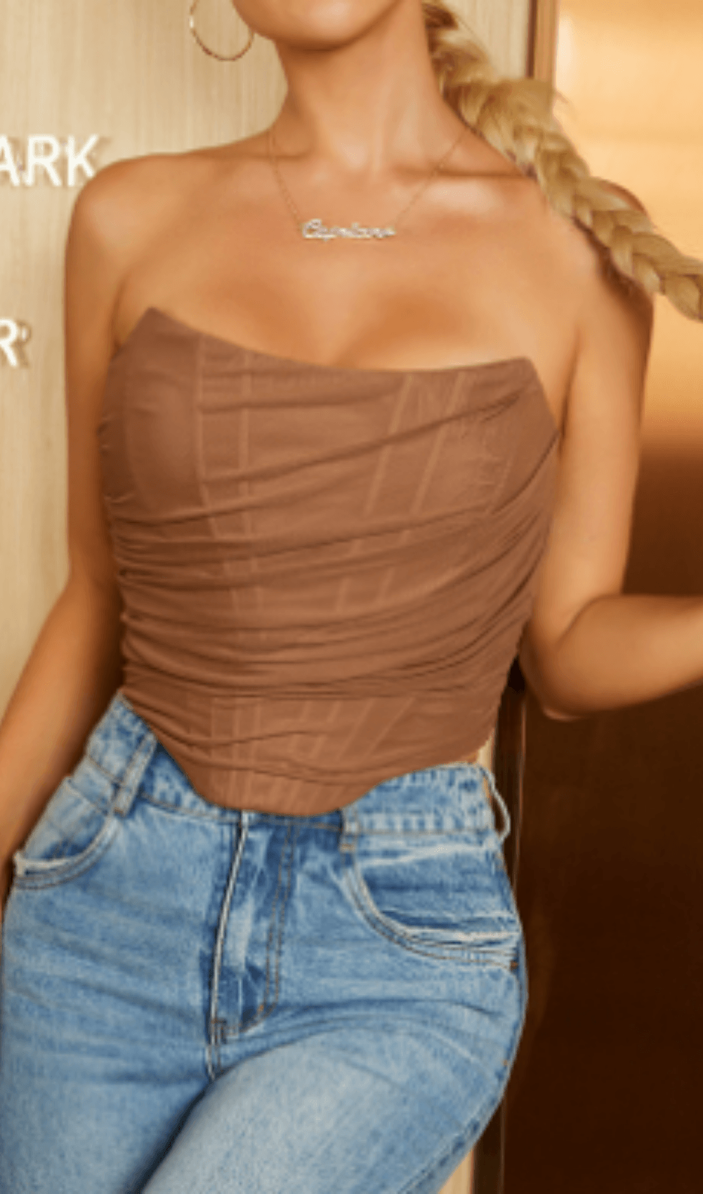 Herringbone mesh corset styleofcb KHAKI XS 