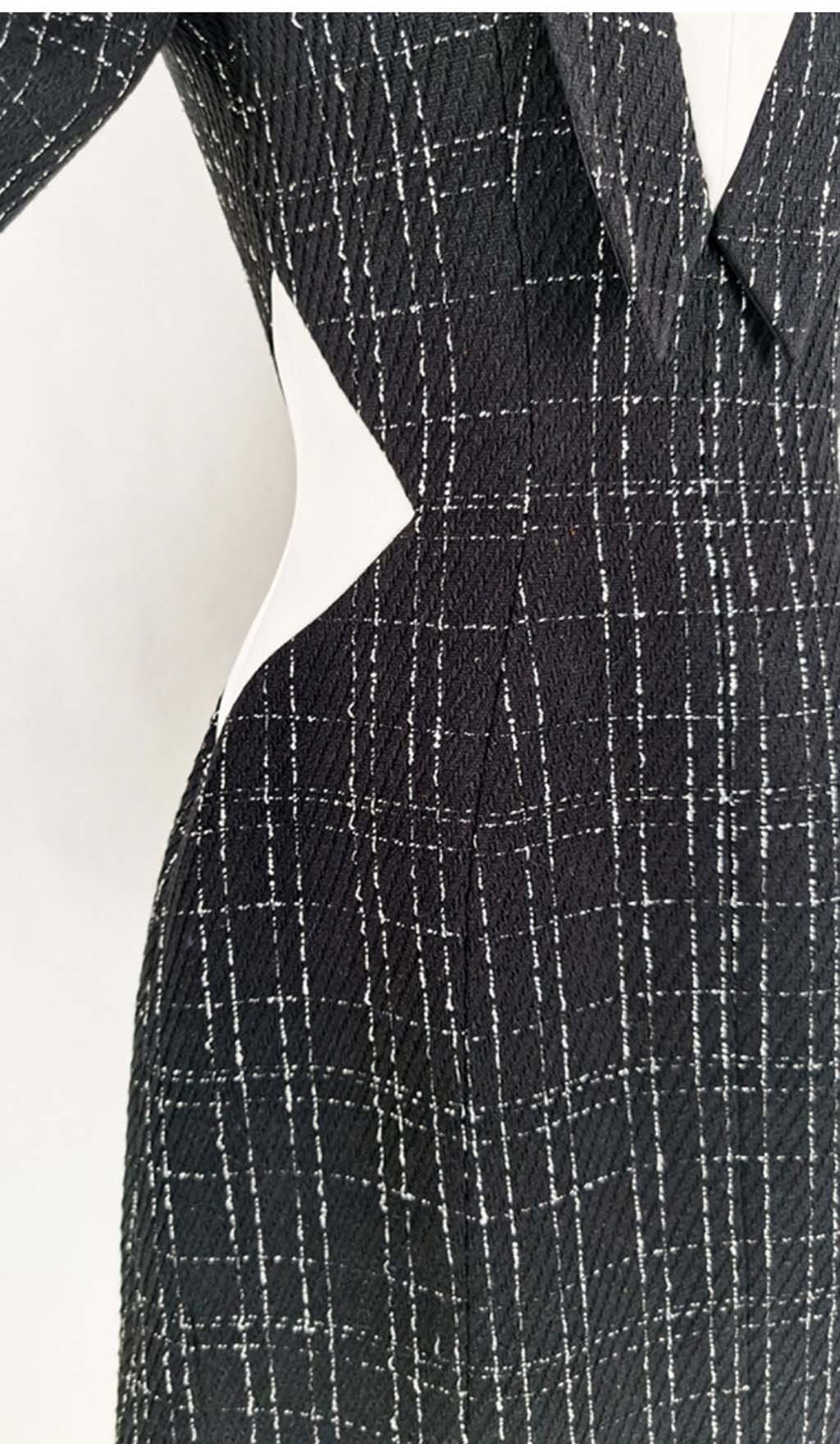 LONG SLEEVES A LINE JACKET DRESS IN BLACK DRESS styleofcb 