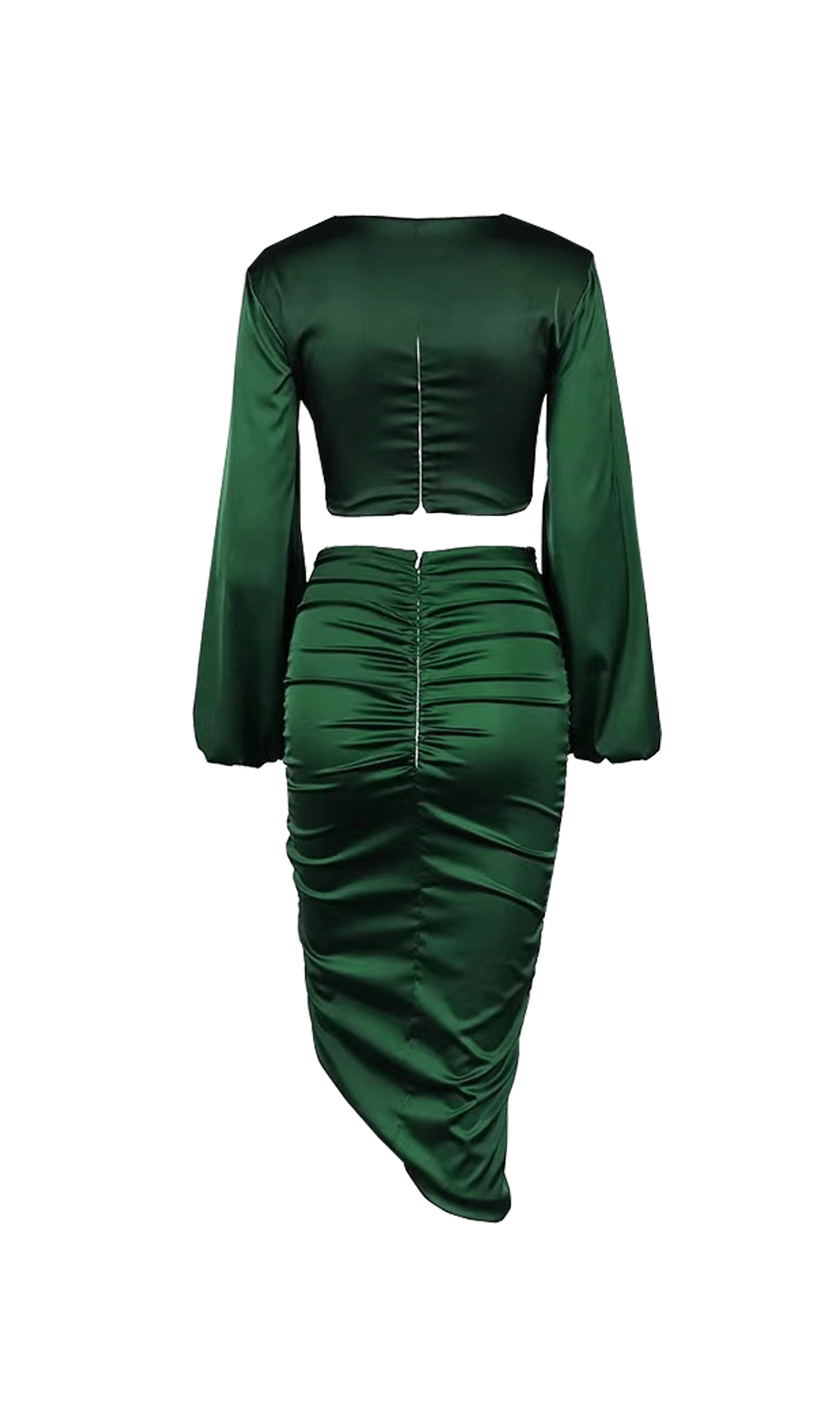 Lantern sleeve pleated two-piece suit styleofcb 