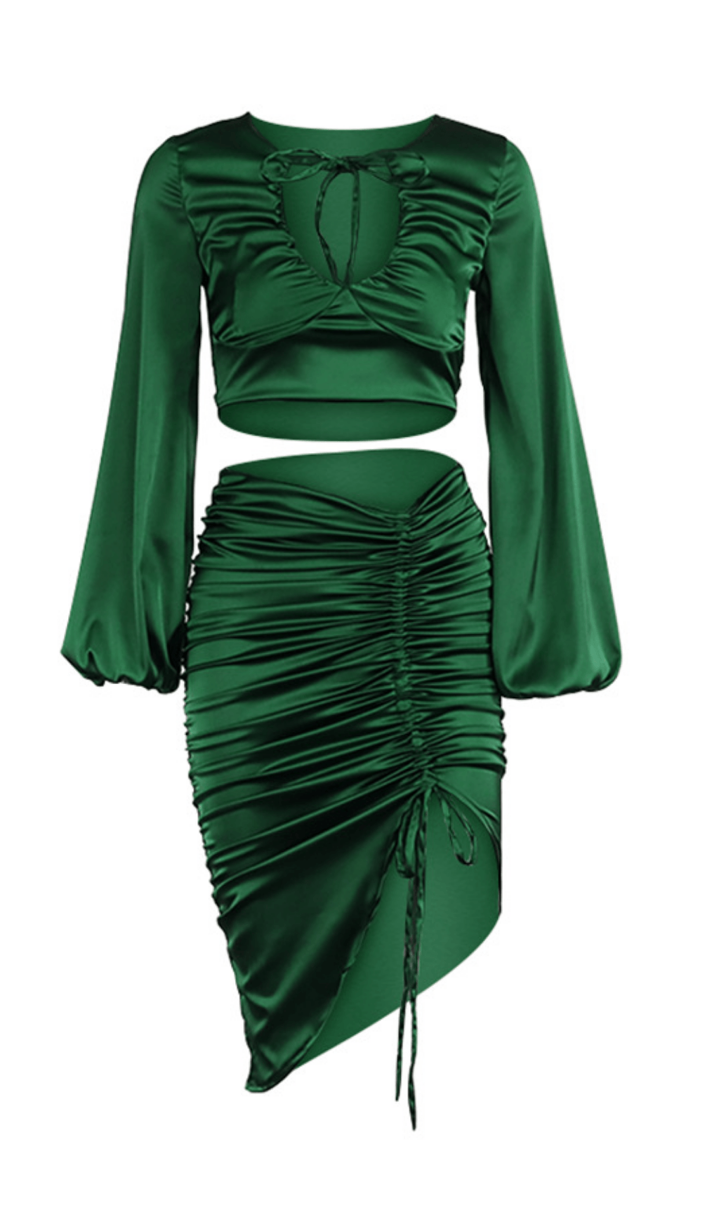 Lantern sleeve pleated two-piece suit styleofcb 