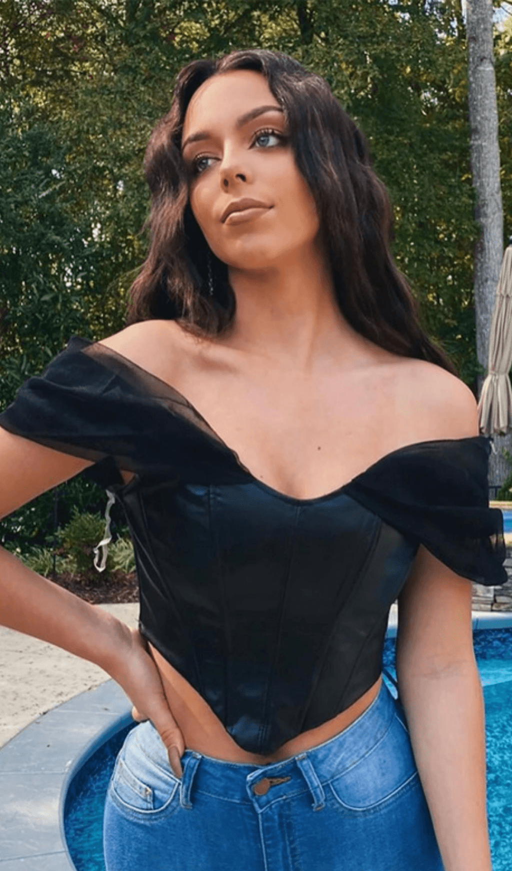 Leather slim camisole styleofcb 
