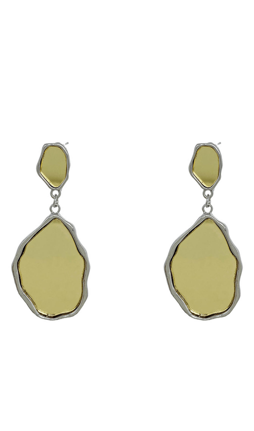 Mirror exaggerated earrings. ohmogo 