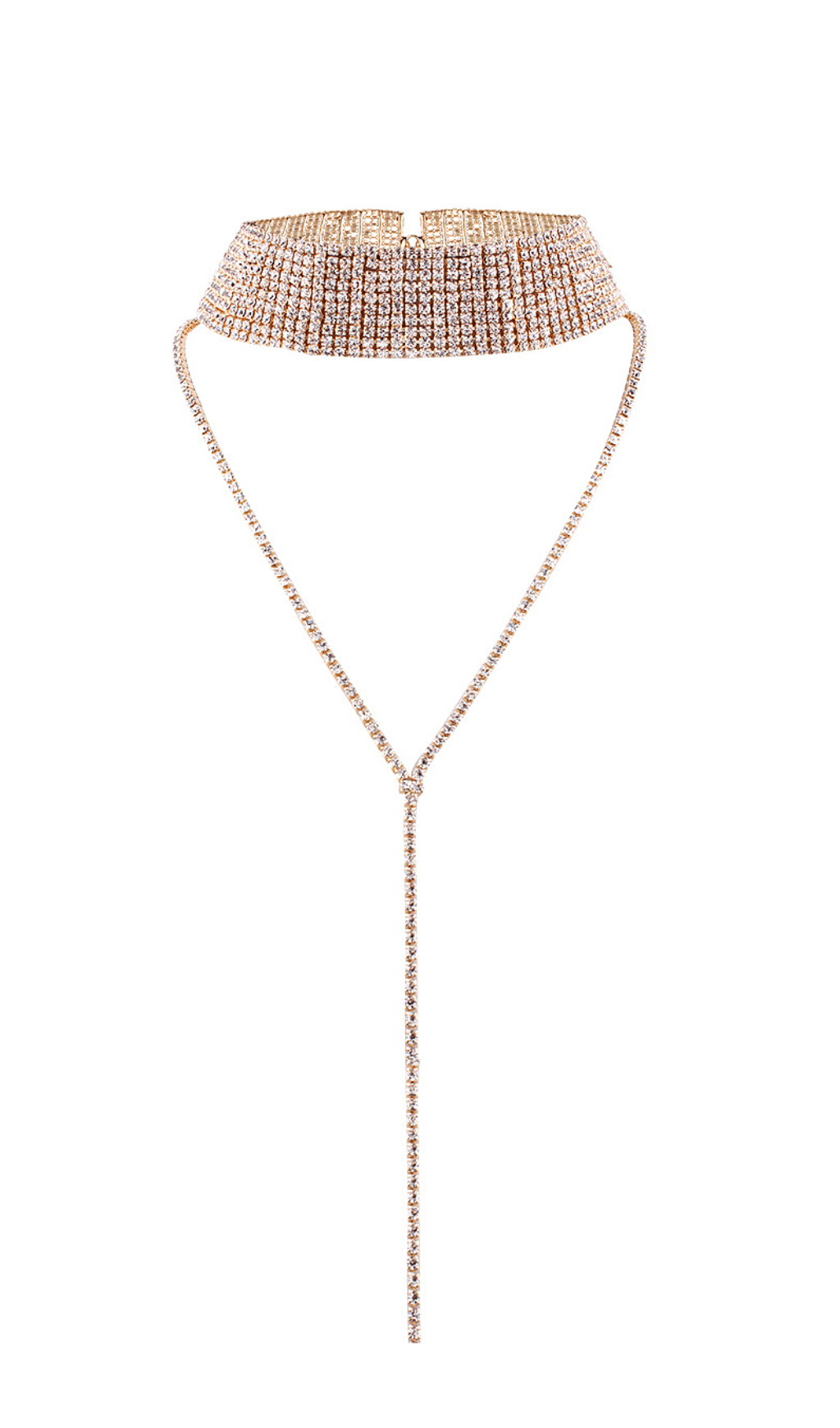 Multi-layer full diamond necklace. ohmogo GOLD 