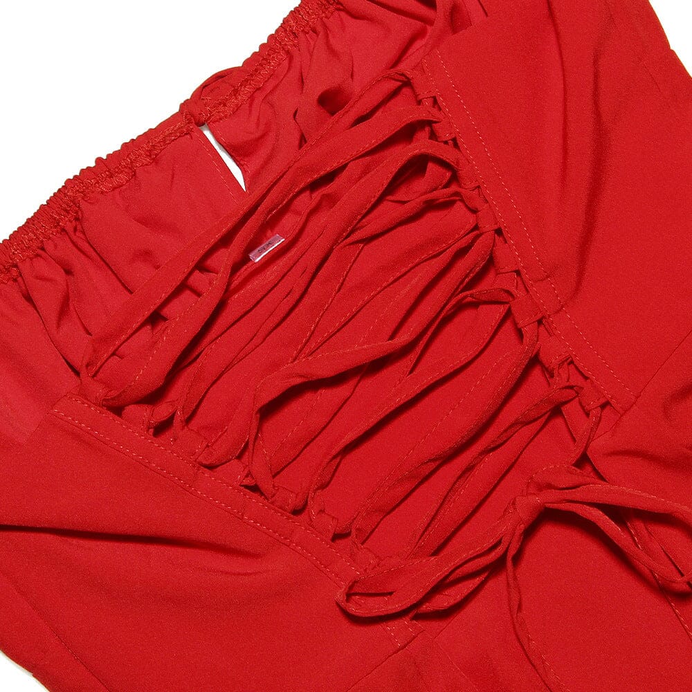 RED ROSE BUSTIER SUNDRESS styleofcb 