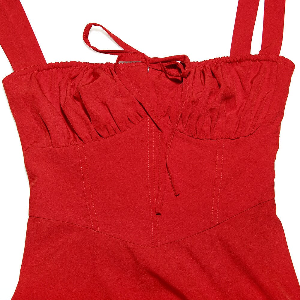 RED ROSE BUSTIER SUNDRESS styleofcb 