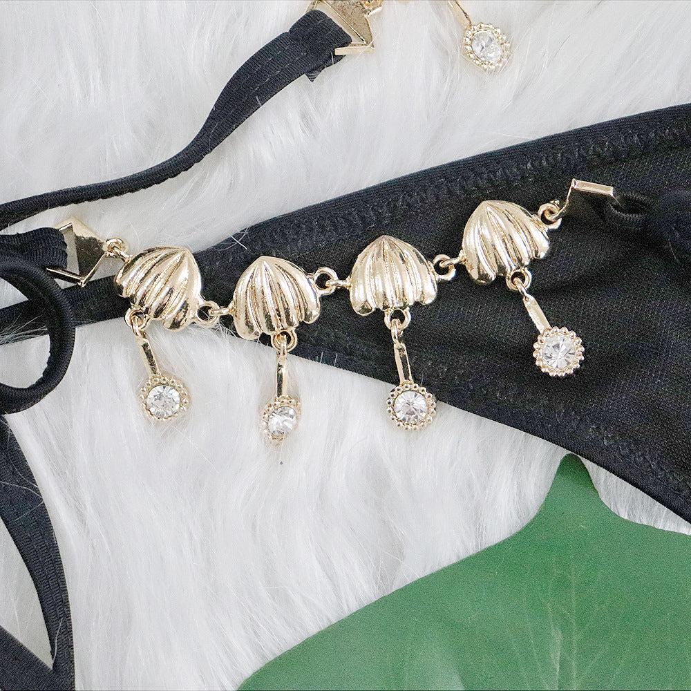METAL EMBELLISHED BIKINI TWO PIECE SET-Swimwear-Oh CICI SHOP
