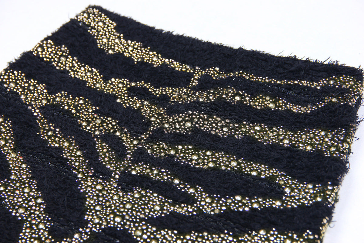 RHINESTONE KNITTED SKIRT