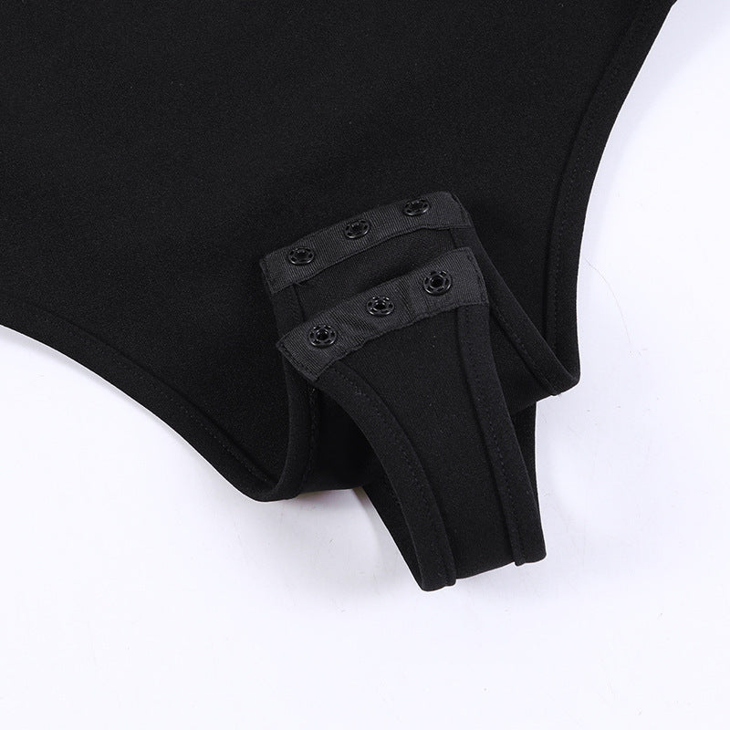 FLOWER ONE PIECE SWIMSUIT IN BLACK