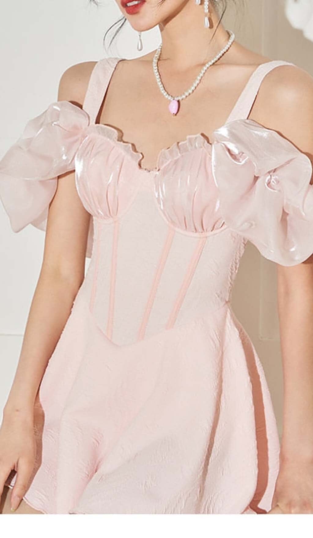 OFF THE SHOULDER BOUFFANT SWIMSUIT DRESS styleofcb 