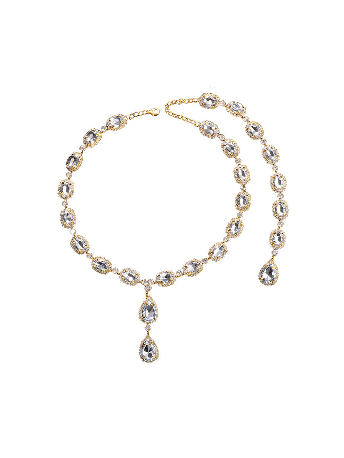CRYSTAL BACK DROP NECKLACE
