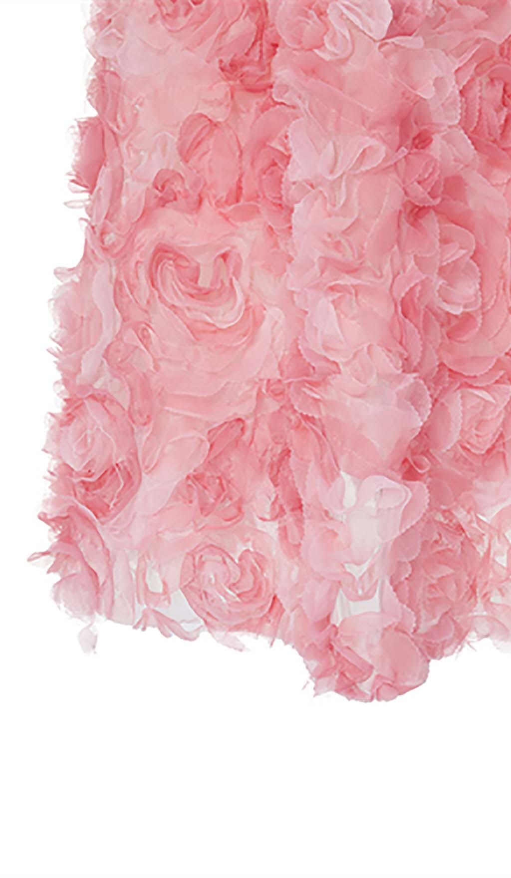 ROSE APPLIQUÉD SPAGHETTI MAXI DRESS IN PINK DRESS STYLE OF CB 
