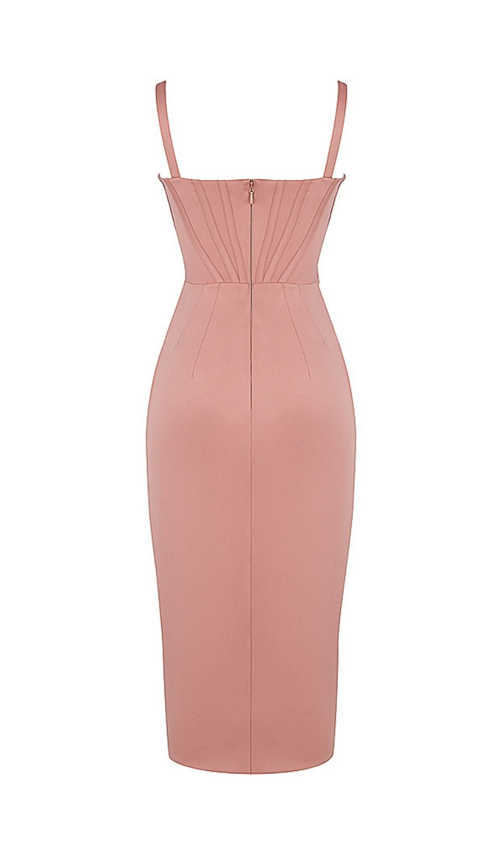 SATIN CORSET MIDI DRESS IN BLUSH Dresses styleofcb 