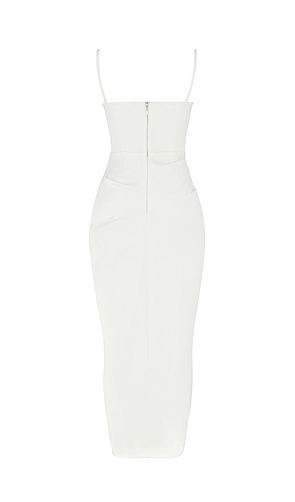 SATIN SLIT CORSET MAXI DRESS IN IVORY Dresses styleofcb 