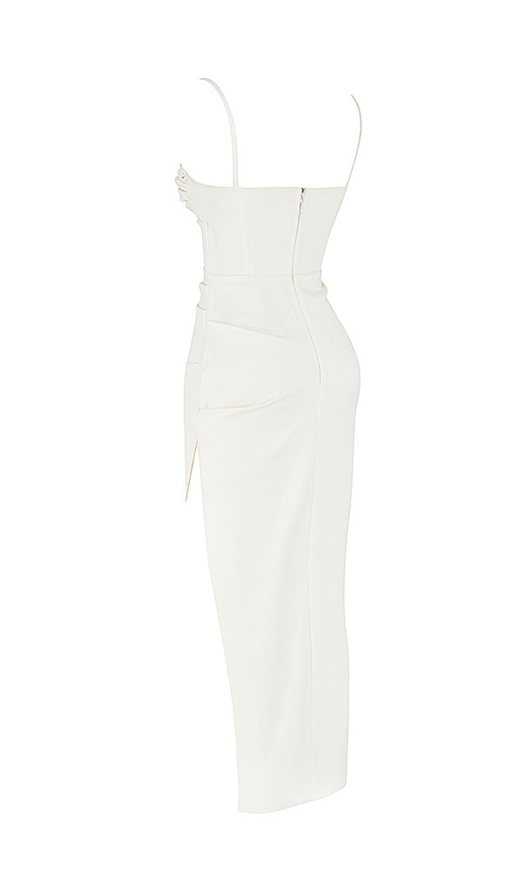SATIN SLIT CORSET MAXI DRESS IN IVORY Dresses styleofcb 