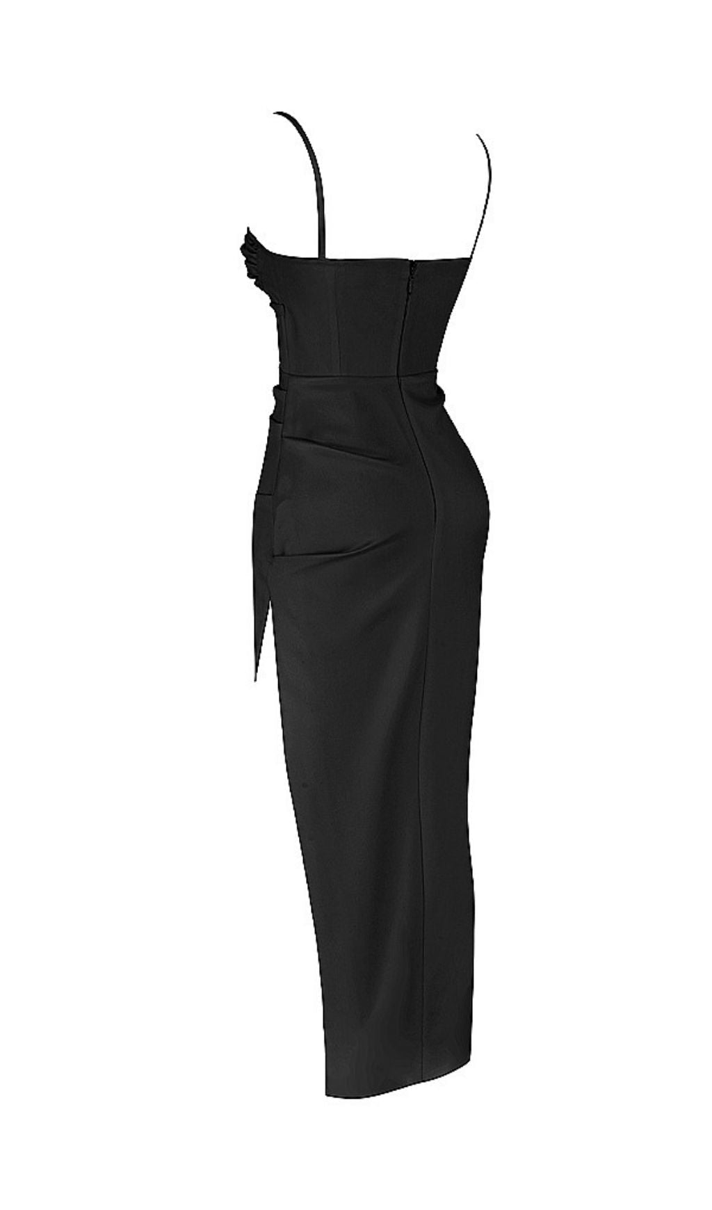 SATIN SLIT CORSET MAXI DRESS IN IVORY Dresses styleofcb 