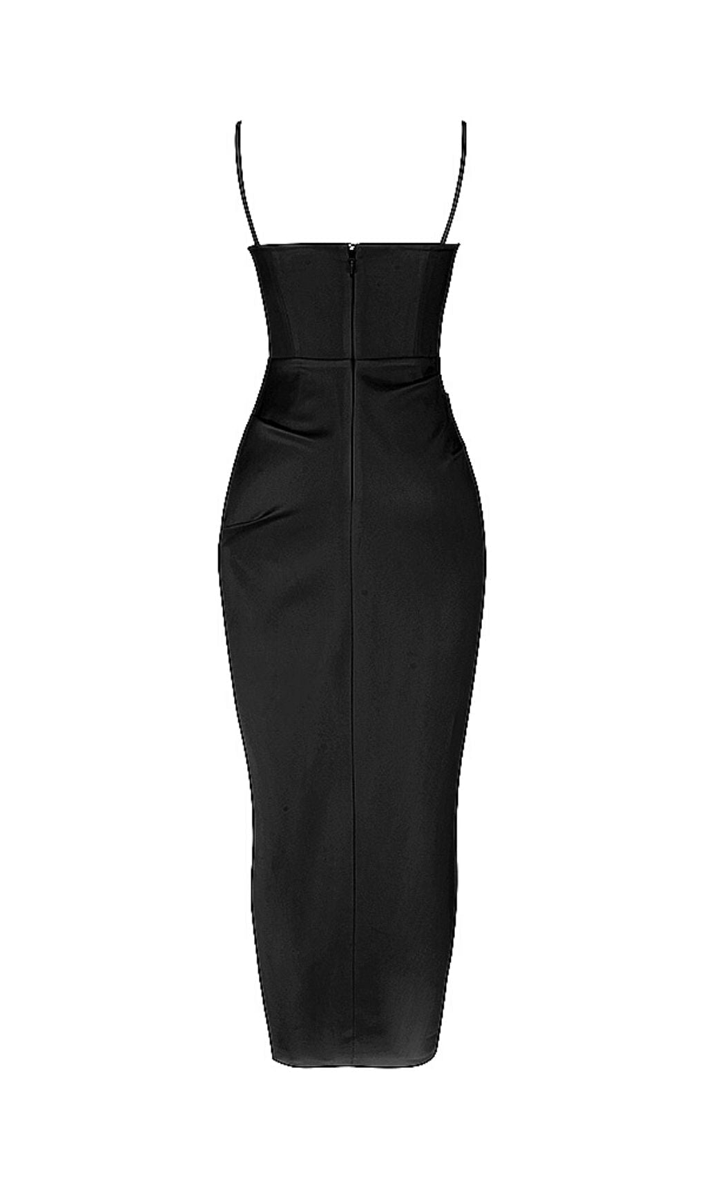 SATIN SLIT CORSET MAXI DRESS IN IVORY Dresses styleofcb 