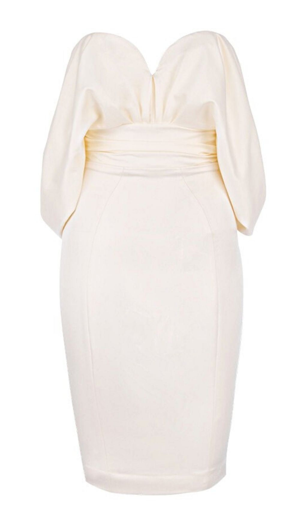 SATIN STRAPLESS DRESS IN IVORY Dresses styleofcb 