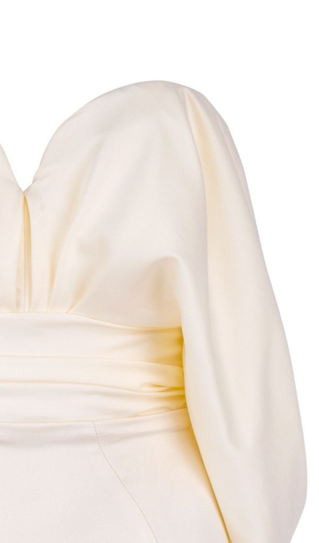 SATIN STRAPLESS DRESS IN IVORY Dresses styleofcb 