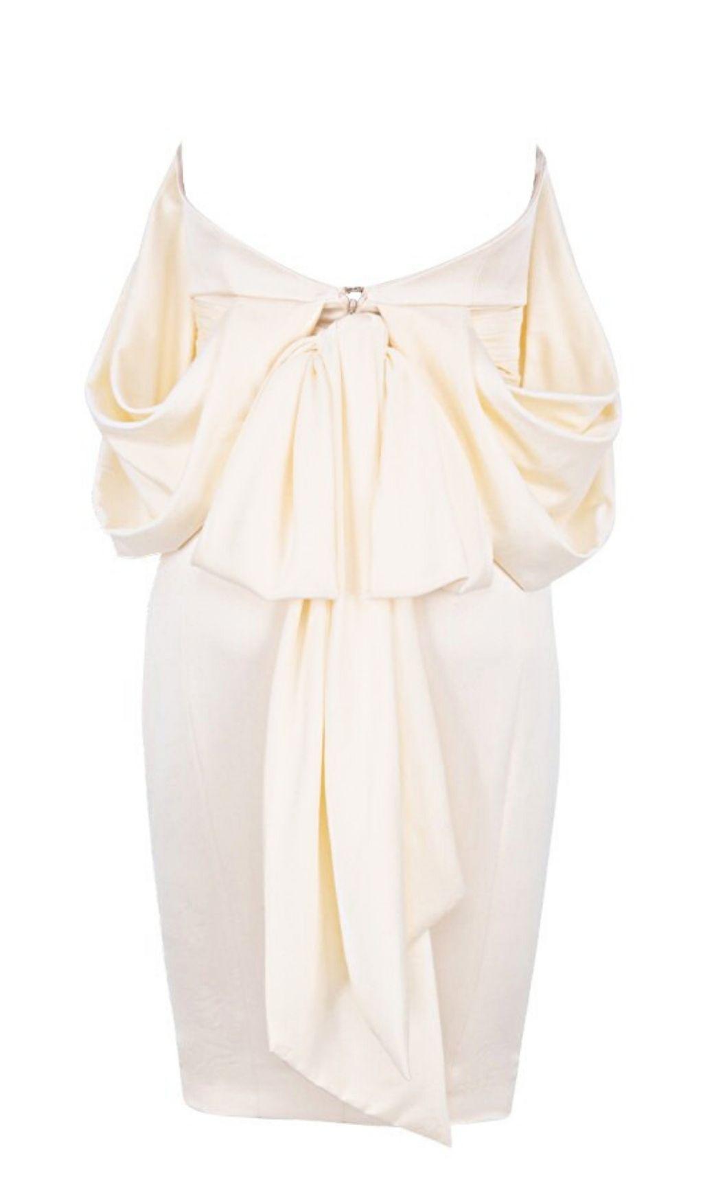 SATIN STRAPLESS DRESS IN IVORY Dresses styleofcb 