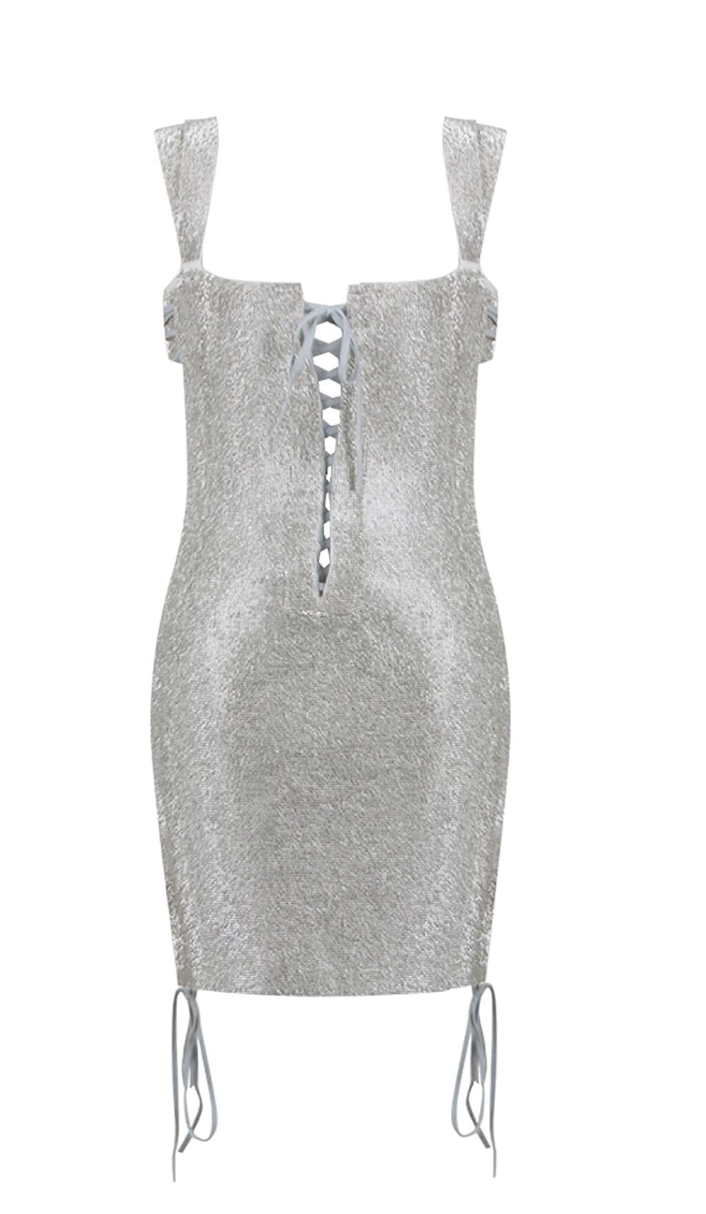 SEQUINED GLISTENING STRAPPY MINI DRESS DRESS STYLE OF CB 
