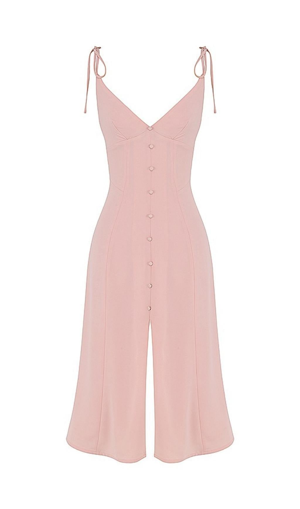 SLIPT MIDI SUN DRESS IN BLUSH PINK Dresses styleofcb 
