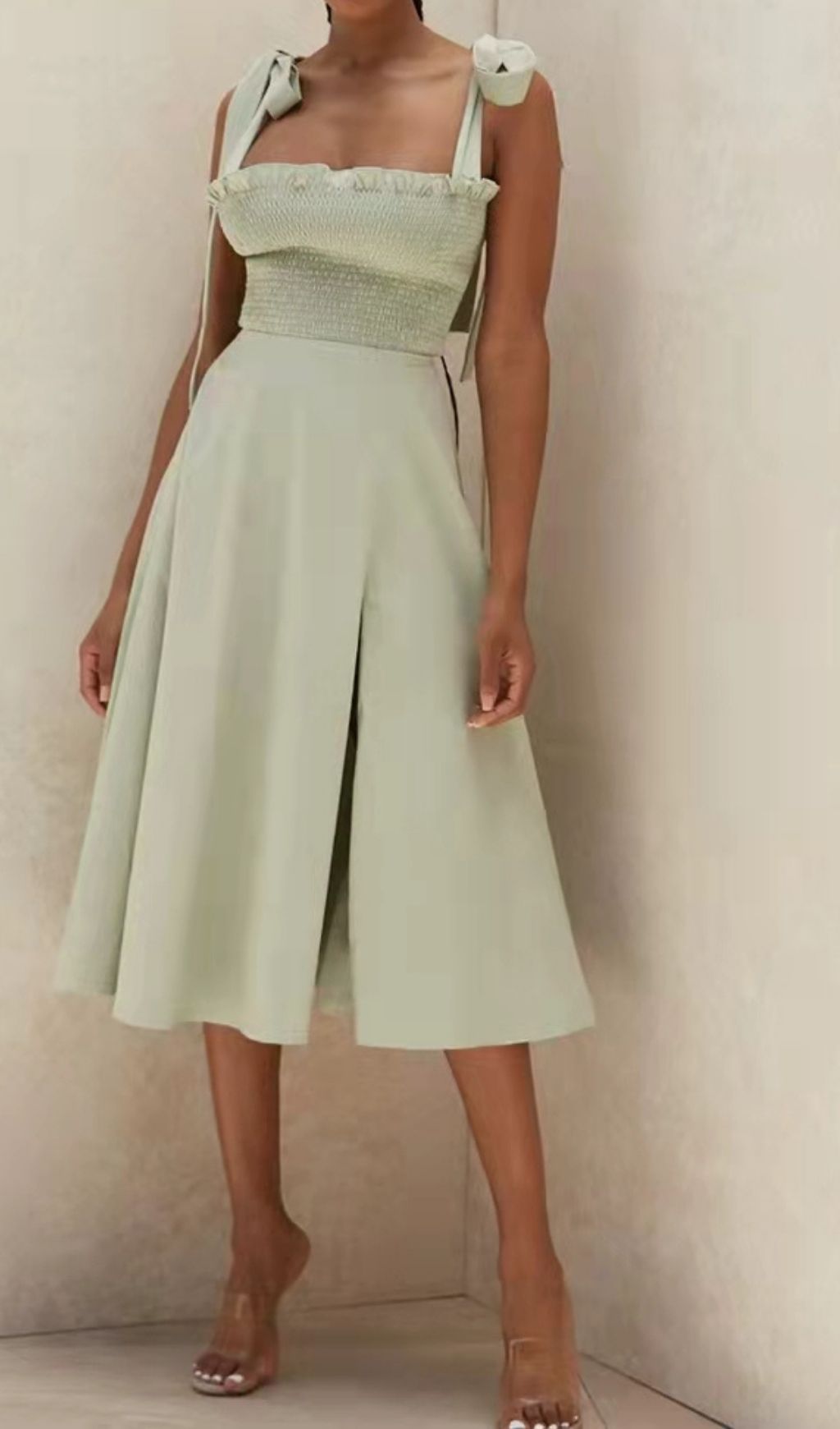 SLIT MIDI DRESS IN GREEN Dresses styleofcb 