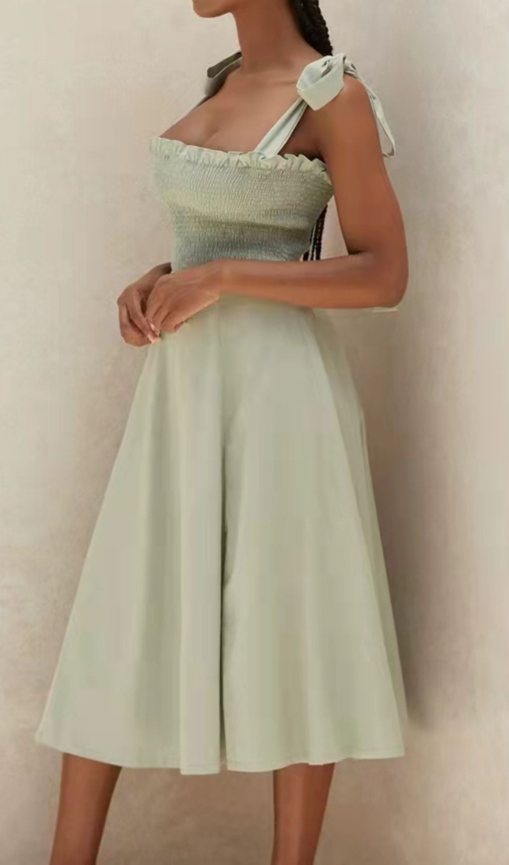 SLIT MIDI DRESS IN GREEN Dresses styleofcb 