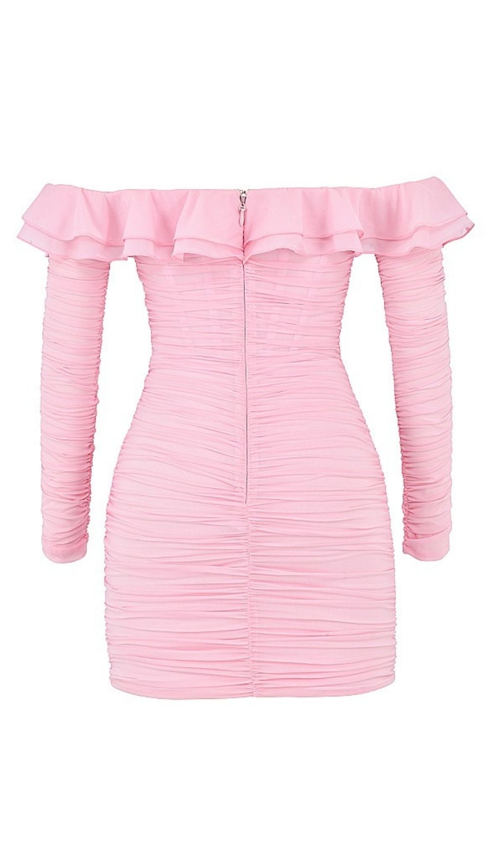 STRAPLESS RUCHED MINI DRESS IN PINK Dresses styleofcb 