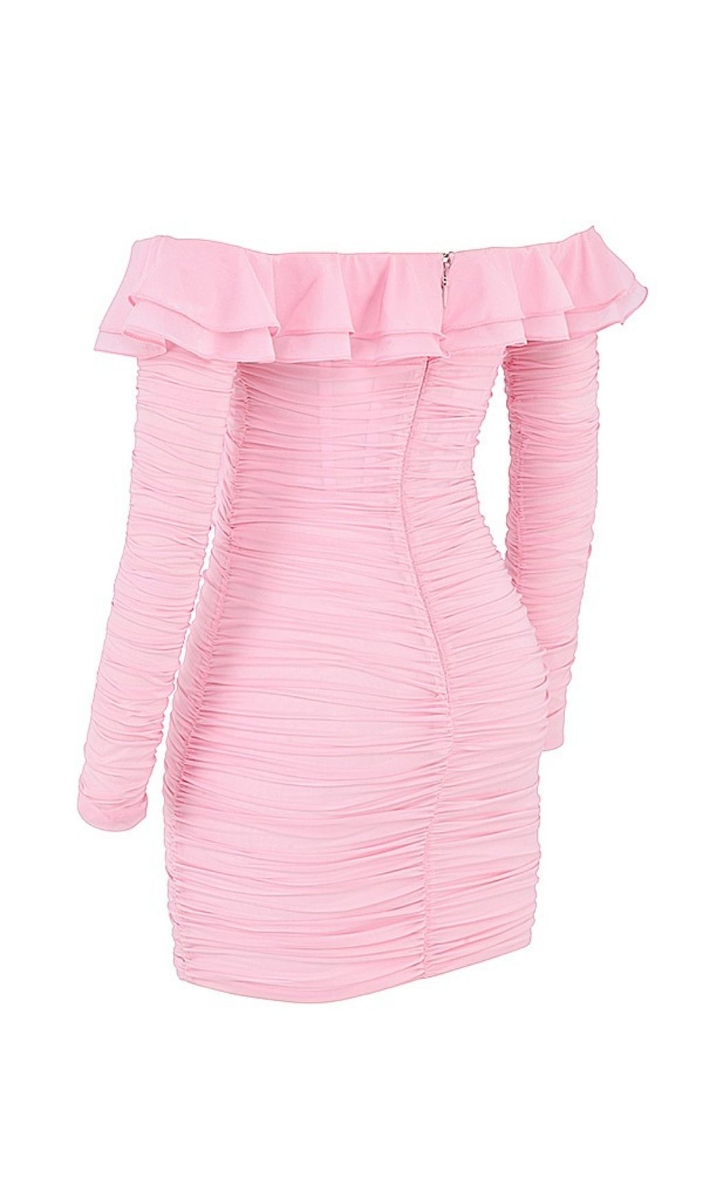 STRAPLESS RUCHED MINI DRESS IN PINK Dresses styleofcb 