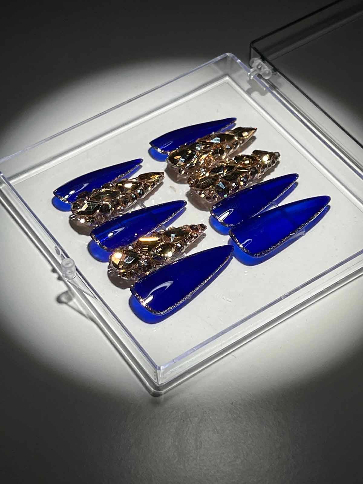 Crytal Stilleto Handmade Press On Nails