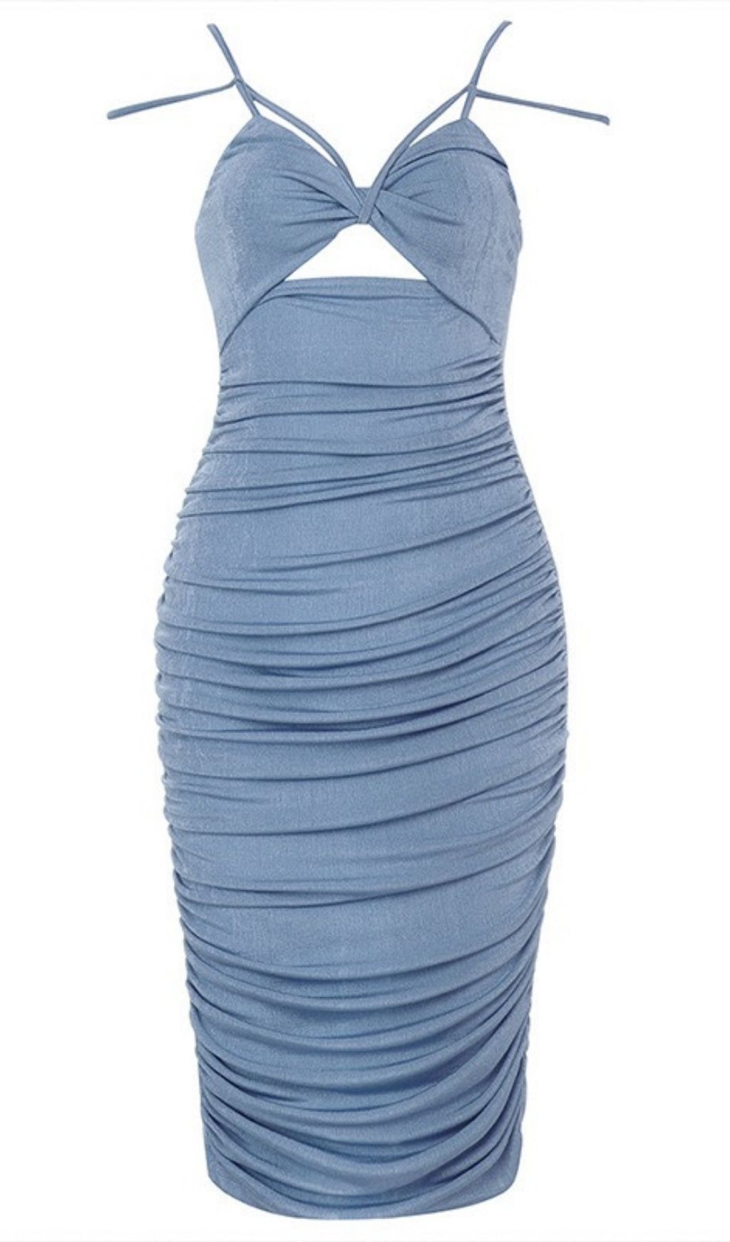 Split fishtail dress. ohmogo BLUE XS 