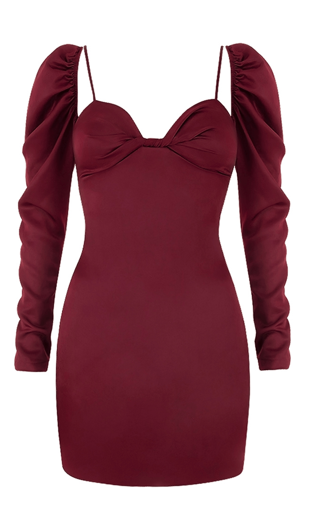 Square neck slim dress styleofcb RED XS 