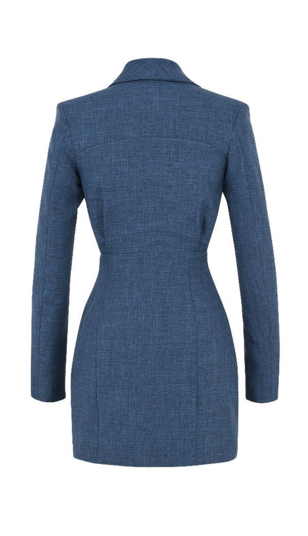 TIE SUIT MINI DRESS IN DEEP BLUE styleofcb 