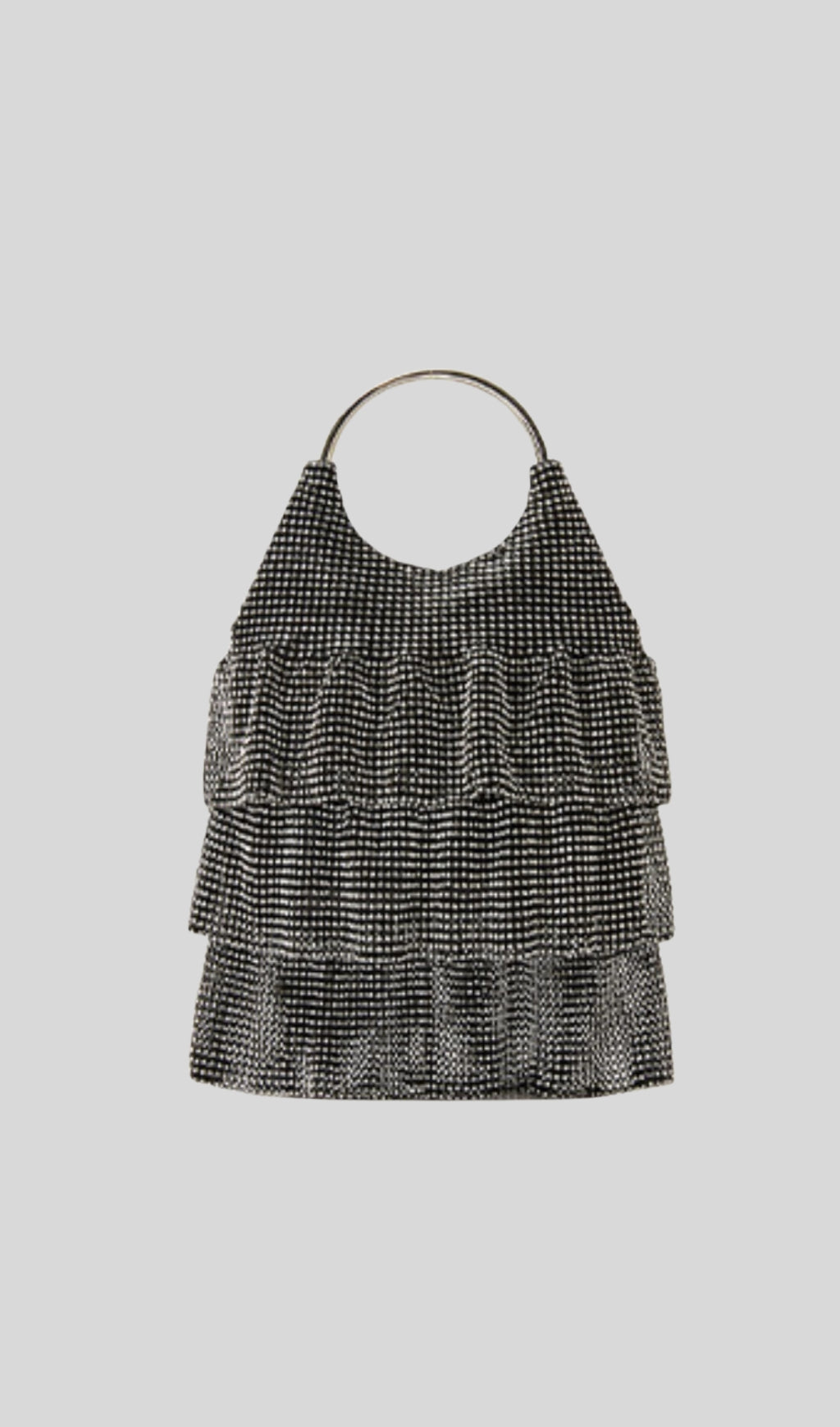 LAYERED EMBELLISHED CIRCLE BAG