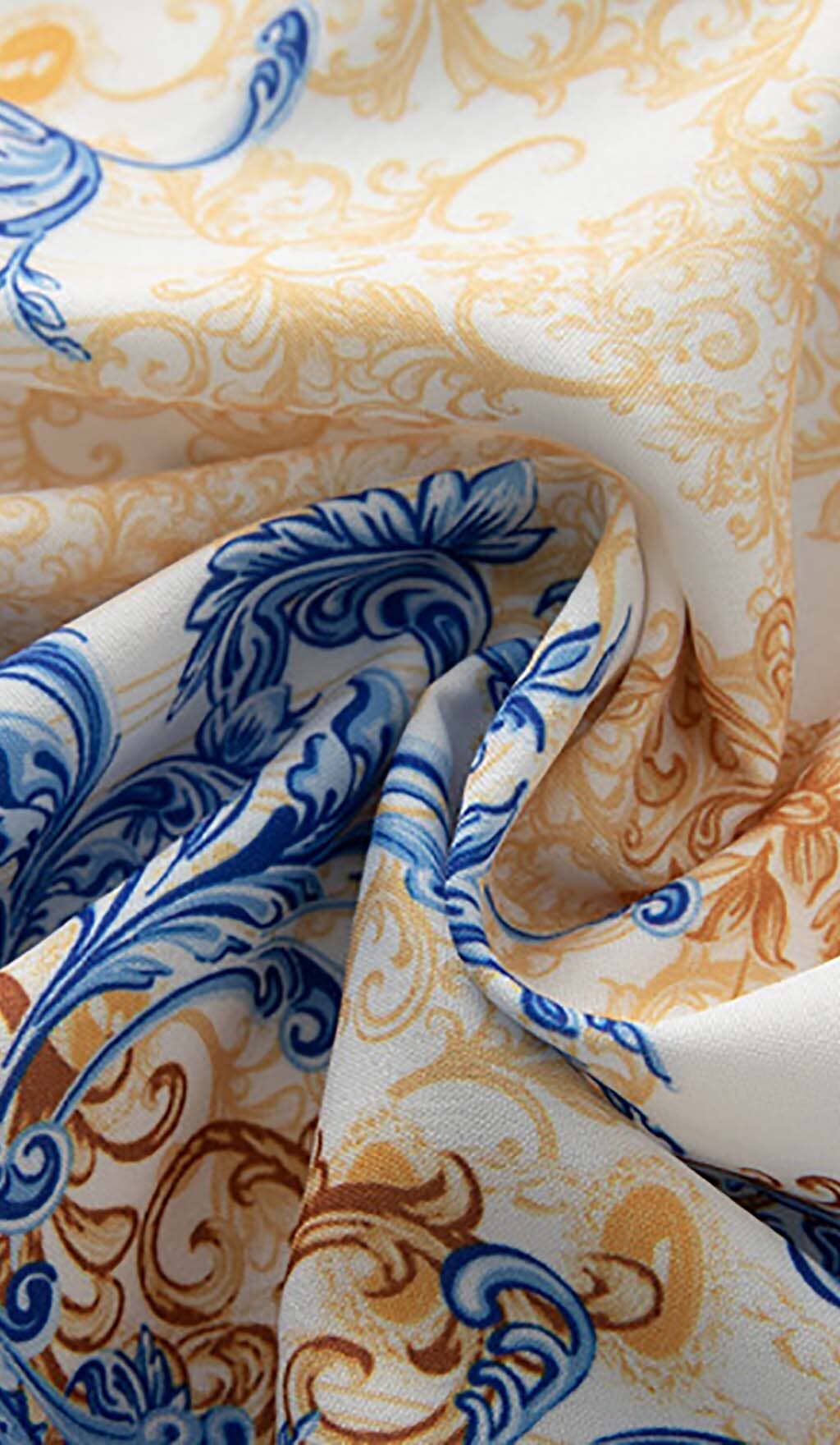 VINTAGE FLORAL FULL PRINTING MAXI DRESS DRESS STYLE OF CB 