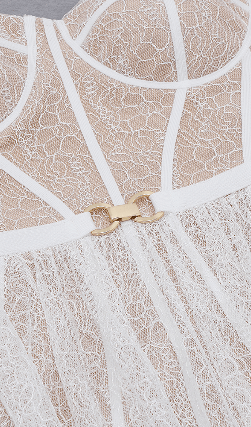 WHITE LACE STITCHING MAXI DRESS styleofcb 